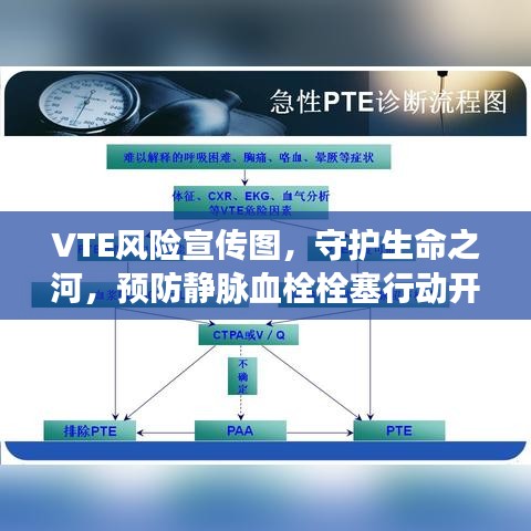VTE風(fēng)險宣傳圖，守護(hù)生命之河，預(yù)防靜脈血栓栓塞行動開始！