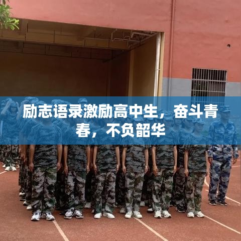 勵志語錄激勵高中生，奮斗青春，不負韶華