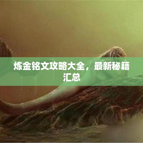 煉金銘文攻略大全，最新秘籍匯總