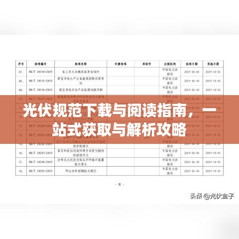 光伏規(guī)范下載與閱讀指南，一站式獲取與解析攻略
